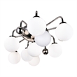 CWI Lighting Element 9 Light Contemporary Metal Flush Mount in Polished Nickel