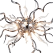 CWI Lighting Twist 15 Light Contemporary Metal Chandelier in Chrome