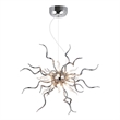 CWI Lighting Twist 15 Light Contemporary Metal Chandelier in Chrome