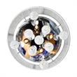 CWI Lighting Water Drop 4 Light Metal Flush Mount with Drum Shade in Chrome