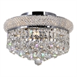 CWI Lighting Empire 3 Light Transitional Metal Flush Mount in Chrome