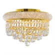 CWI Lighting Empire 3 Light Transitional Metal Flush Mount in Gold