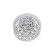 CWI Lighting Empire 4 Light Transitional Metal Flush Mount in Chrome