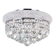 CWI Lighting Empire 4 Light Transitional Metal Flush Mount in Chrome