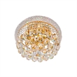 CWI Lighting Empire 4 Light Transitional Metal Flush Mount in Gold