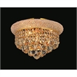 CWI Lighting Empire 4 Light Transitional Metal Flush Mount in Gold