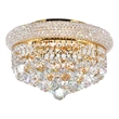 CWI Lighting Empire 4 Light Transitional Metal Flush Mount in Gold