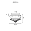 CWI Lighting Empire 5 Light Transitional Metal Flush Mount in Chrome