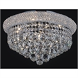 CWI Lighting Empire 8 Light Transitional Metal Flush Mount in Chrome