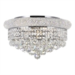 CWI Lighting Empire 8 Light Transitional Metal Flush Mount in Chrome