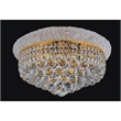 CWI Lighting Empire 8 Light Transitional Metal Flush Mount in Gold