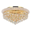 CWI Lighting Empire 8 Light Transitional Metal Flush Mount in Gold