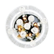 CWI Lighting Water Drop 4 Light Metal Flush Mount with Drum Shade in Chrome