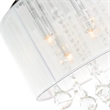 CWI Lighting Water Drop 4 Light Metal Flush Mount with Drum Shade in Chrome