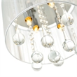 CWI Lighting Water Drop 4 Light Metal Flush Mount with Drum Shade in Chrome