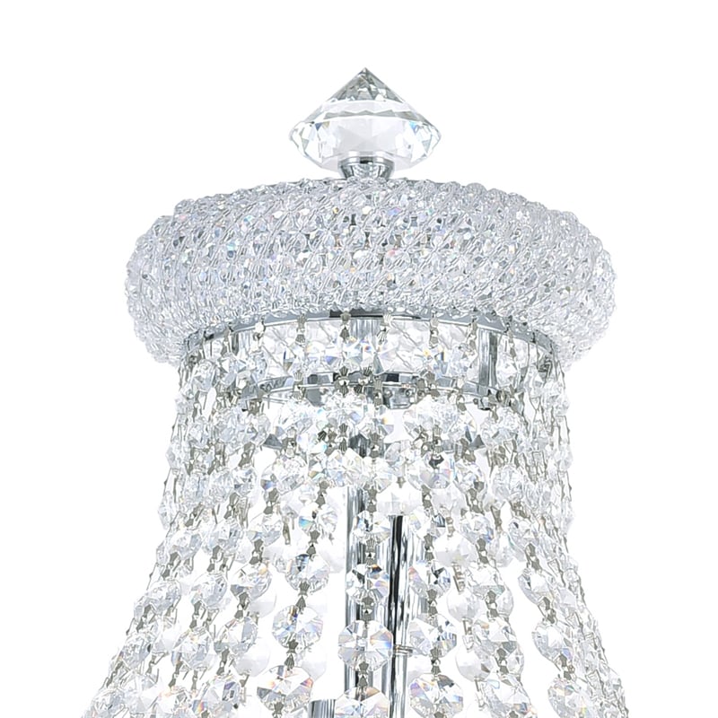 CWI Lighting Empire 8 Light Transitional Metal Floor Lamp in Chrome