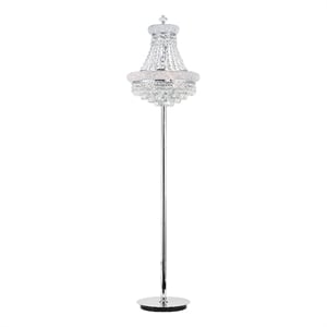 CWI Lighting Empire 8 Light Transitional Metal Floor Lamp in Chrome