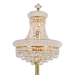 CWI Lighting Empire 8 Light Transitional Metal Floor Lamp in Gold