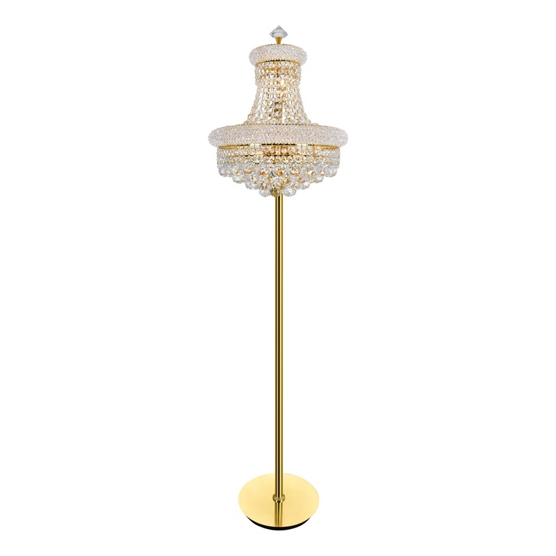 CWI Lighting Empire 8 Light Transitional Metal Floor Lamp in Gold