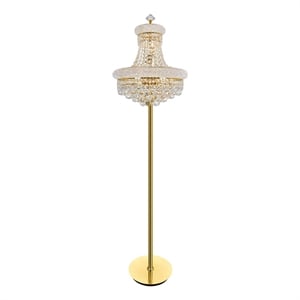 CWI Lighting Empire 8 Light Transitional Metal Floor Lamp in Gold