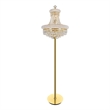 CWI Lighting Empire 8 Light Transitional Metal Floor Lamp in Gold