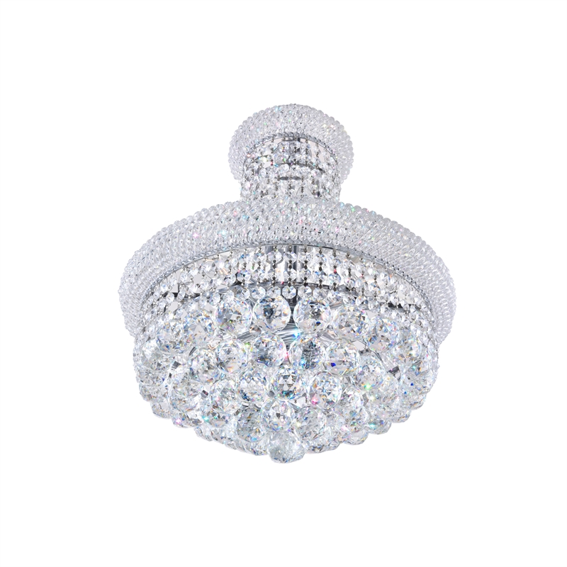 CWI Lighting Empire 8 Light Down Transitional Metal Chandelier in Chrome