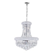 CWI Lighting Empire 8 Light Down Transitional Metal Chandelier in Chrome