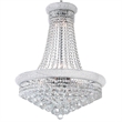 CWI Lighting Empire 17 Light Down Transitional Metal Chandelier in Chrome