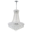 CWI Lighting Empire 17 Light Down Transitional Metal Chandelier in Chrome