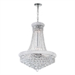CWI Lighting Empire 17 Light Down Transitional Metal Chandelier in Chrome