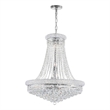 CWI Lighting Empire 18 Light Down Transitional Metal Chandelier in Chrome