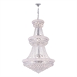 CWI Lighting Empire 32 Light Down Transitional Metal Chandelier in Chrome