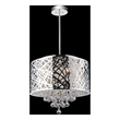 CWI Lighting Eternity 6 Light Drum Shade Metal Chandelier in Chrome