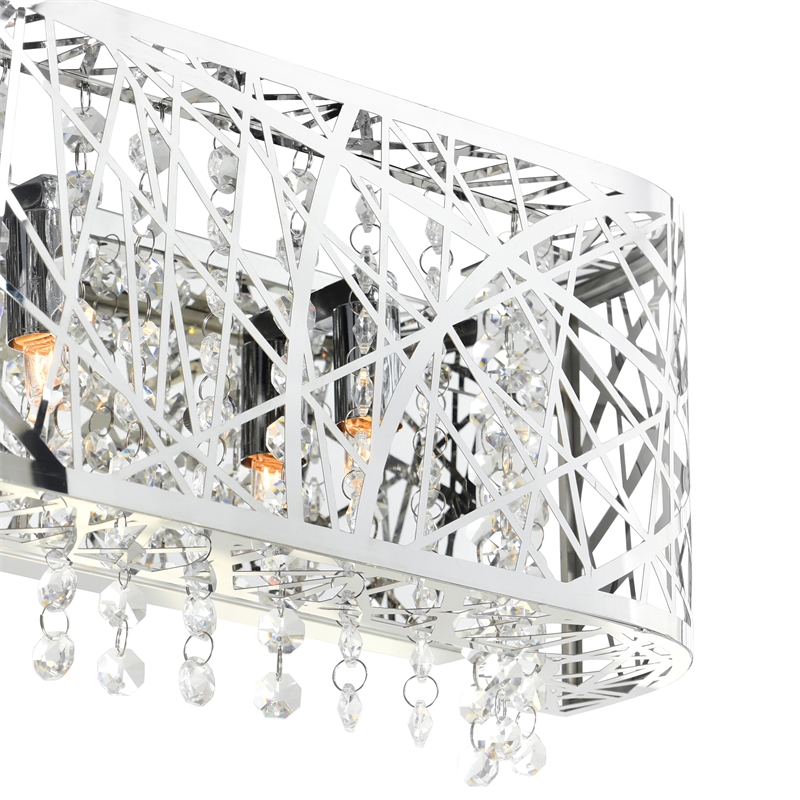 CWI Lighting Eternity 6 Light Contemporary Metal Vanity Light in Chrome