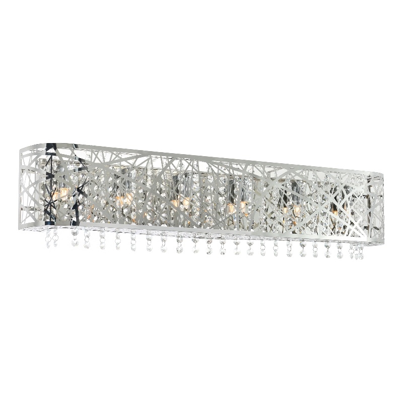 CWI Lighting Eternity 6 Light Contemporary Metal Vanity Light in Chrome