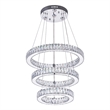 CWI Lighting Florence Transitional Metal LED Chandelier in Chrome