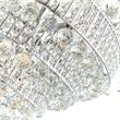 CWI Lighting Hallway32 Light Transitional Metal Flush Mount in Chrome