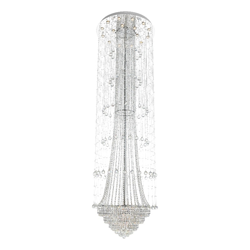 CWI Lighting Hallway32 Light Transitional Metal Flush Mount in Chrome