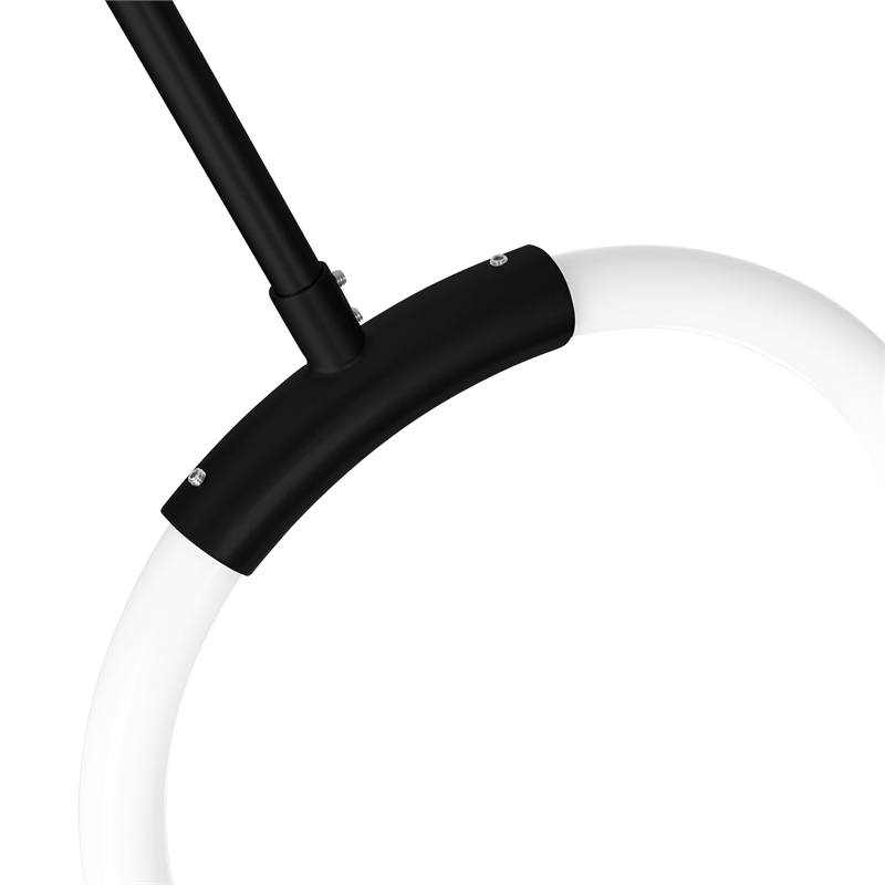 CWI Lighting Hoops 1 Light Contemporary Metal LED Pendant in Black