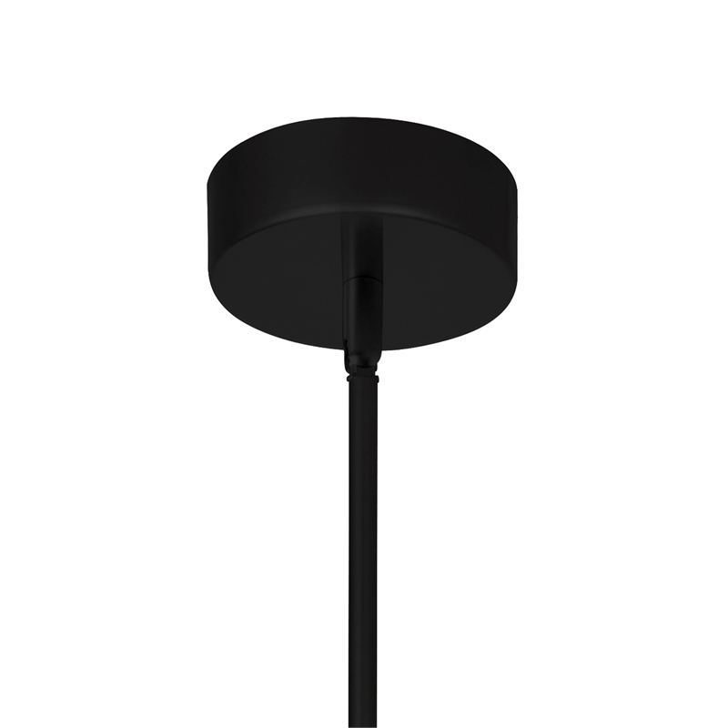CWI Lighting Hoops 1 Light Contemporary Metal LED Pendant in Black