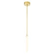 CWI Lighting Hoops 1 Light Contemporary Metal LED Pendant in Satin Gold