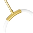 CWI Lighting Hoops 1 Light Contemporary Metal LED Pendant in Satin Gold