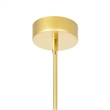 CWI Lighting Hoops 1 Light Contemporary Metal LED Pendant in Satin Gold