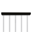CWI Lighting Hoops 5 Light Contemporary Metal LED Chandelier in Black