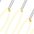 CWI Lighting Hoops 5 Light Contemporary Metal LED Chandelier in Satin Gold