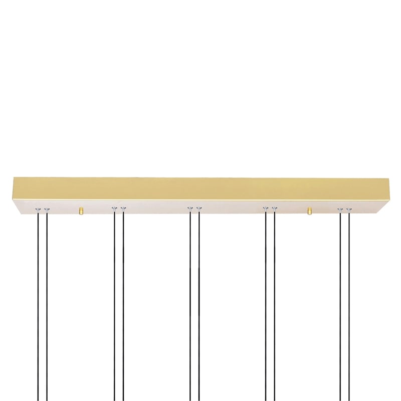 CWI Lighting Hoops 5 Light Contemporary Metal LED Chandelier in Satin Gold