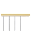 CWI Lighting Hoops 5 Light Contemporary Metal LED Chandelier in Satin Gold