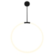 CWI Lighting Hoops 1 Light Contemporary Metal LED Chandelier in Black