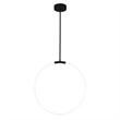 CWI Lighting Hoops 1 Light Contemporary Metal LED Chandelier in Black