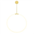 CWI Lighting Hoops 1 Light Contemporary Metal LED Chandelier in Satin Gold